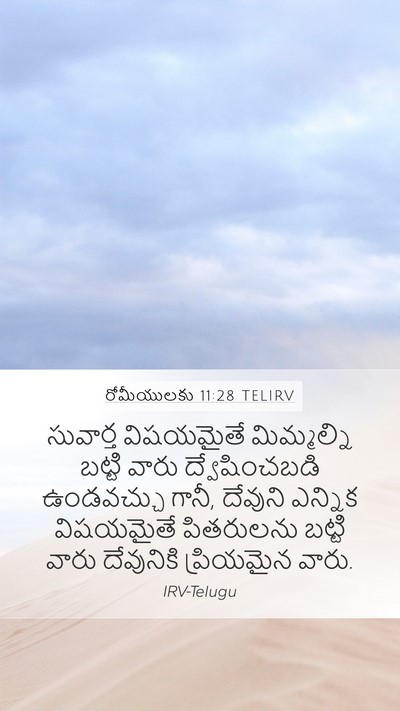 రోమీయులకు 11:28 TELIRV Bible Verse Image