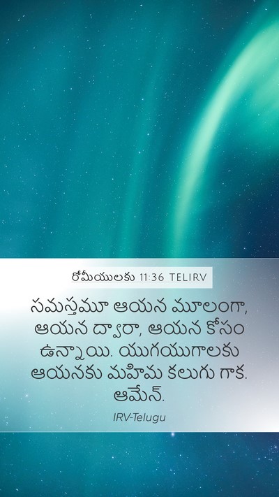 రోమీయులకు 11:36 TELIRV Bible Verse Image