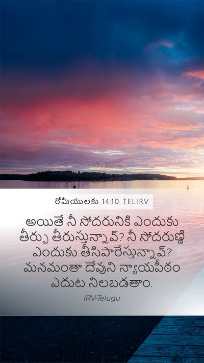 రోమీయులకు 14:10 TELIRV Bible Verse Image