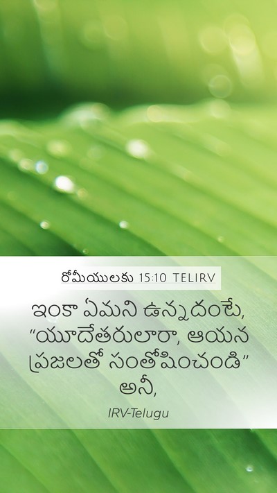 రోమీయులకు 15:10 TELIRV Bible Verse Image