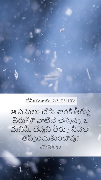 రోమీయులకు 2:3 TELIRV Bible Verse Image