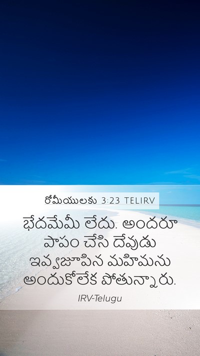 రోమీయులకు 3:23 TELIRV Bible Verse Image