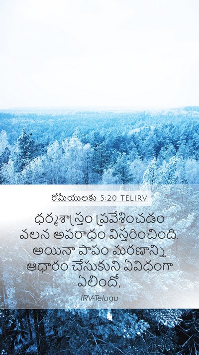 రోమీయులకు 5:20 TELIRV Bible Verse Image