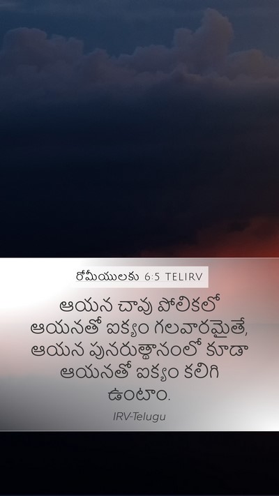 రోమీయులకు 6:5 TELIRV Bible Verse Image