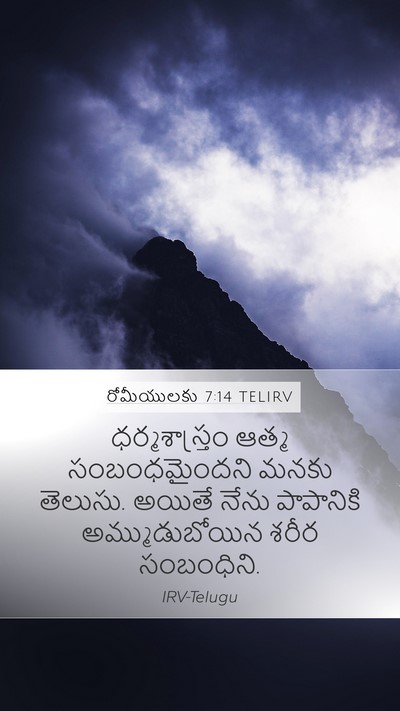 రోమీయులకు 7:14 TELIRV Bible Verse Image