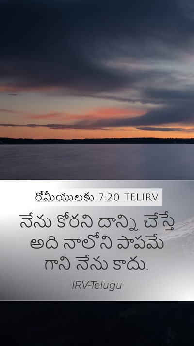 రోమీయులకు 7:20 TELIRV Bible Verse Image