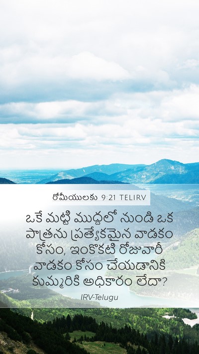 రోమీయులకు 9:21 TELIRV Bible Verse Image