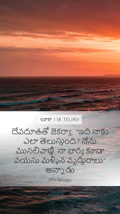 లూకా 1:18 TELIRV Mobile Phone Wallpaper - దేవదూతతో జెకర్యా, - Mobile Bible Verse Wallpaper