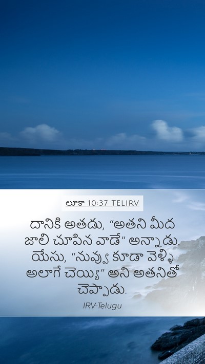లూకా 10:37 TELIRV Mobile Phone Wallpaper - దానికి అతడు, “అతని - Mobile Bible Verse Wallpaper