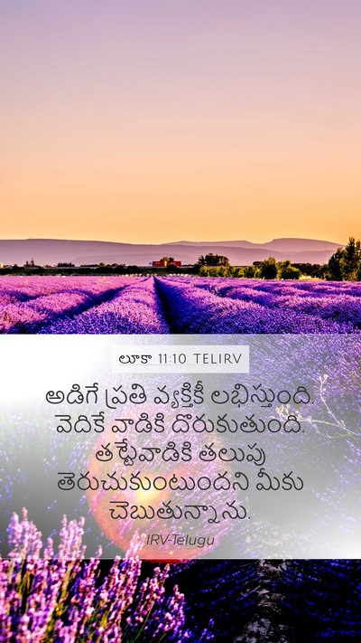 లూకా 11:10 TELIRV Mobile Phone Wallpaper - అడిగే ప్రతి - Mobile Bible Verse Wallpaper