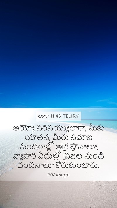 లూకా 11:43 TELIRV Bible Verse Image
