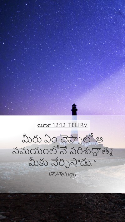 లూకా 12:12 TELIRV Bible Verse Image