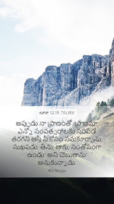 లూకా 12:19 TELIRV Bible Verse Image