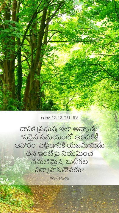 లూకా 12:42 TELIRV Bible Verse Image