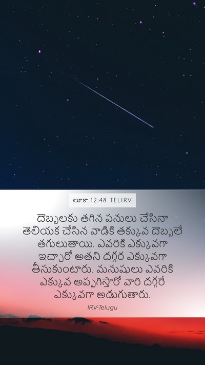 లూకా 12:48 TELIRV Bible Verse Image