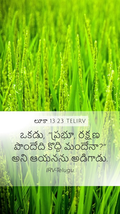 లూకా 13:23 TELIRV Bible Verse Image