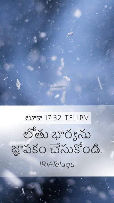 లూకా 17:32 TELIRV Mobile Phone Wallpaper - లోతు భార్యను - Mobile Bible Verse Wallpaper