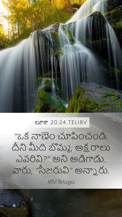 లూకా 20:24 TELIRV Mobile Phone Wallpaper - “ఒక నాణెం - Mobile Bible Verse Wallpaper