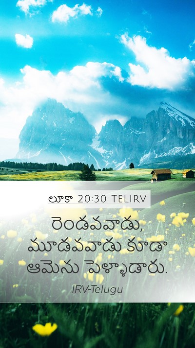 లూకా 20:30 TELIRV Mobile Phone Wallpaper - రెండవవాడు, - Mobile Bible Verse Wallpaper