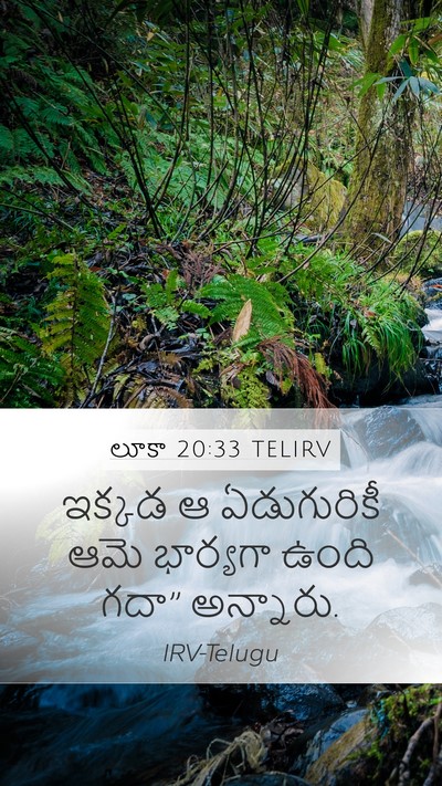 లూకా 20:33 TELIRV Mobile Phone Wallpaper - ఇక్కడ ఆ ఏడుగురికీ - Mobile Bible Verse Wallpaper