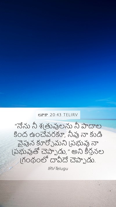 లూకా 20:43 TELIRV Mobile Phone Wallpaper - “నేను నీ - Mobile Bible Verse Wallpaper