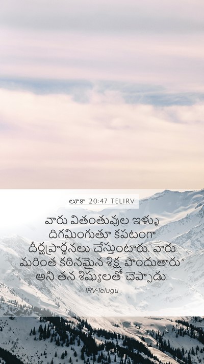 లూకా 20:47 TELIRV Bible Verse Image