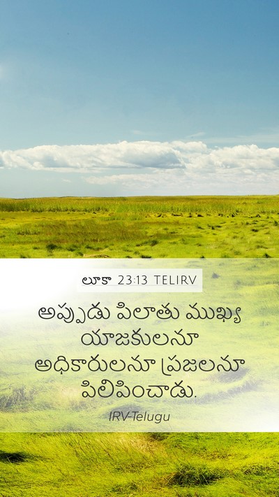లూకా 23:13 TELIRV Mobile Phone Wallpaper - అప్పుడు పిలాతు - Mobile Bible Verse Wallpaper