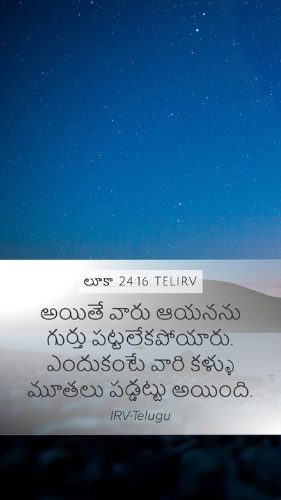 లూకా 24:16 TELIRV Mobile Phone Wallpaper - అయితే వారు ఆయనను - Mobile Bible Verse Wallpaper