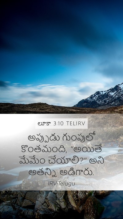 లూకా 3:10 TELIRV Mobile Phone Wallpaper - అప్పుడు గుంపులో - Mobile Bible Verse Wallpaper