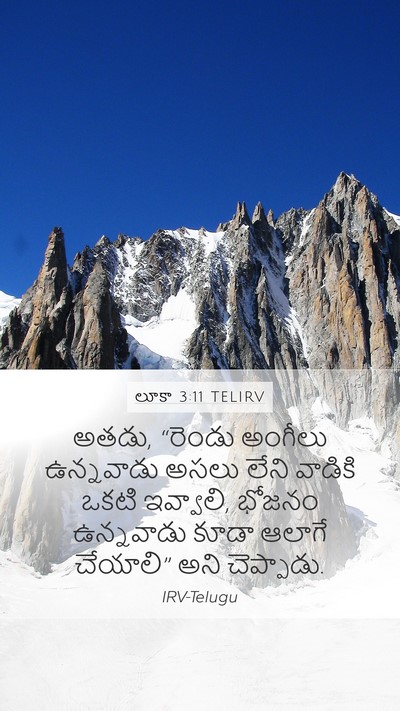 లూకా 3:11 TELIRV Mobile Phone Wallpaper - అతడు, “రెండు - Mobile Bible Verse Wallpaper