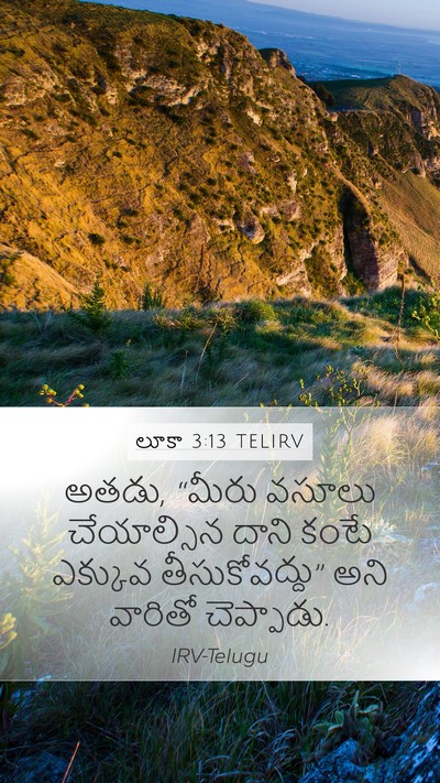 లూకా 3:13 TELIRV Mobile Phone Wallpaper - అతడు, “మీరు వసూలు - Mobile Bible Verse Wallpaper