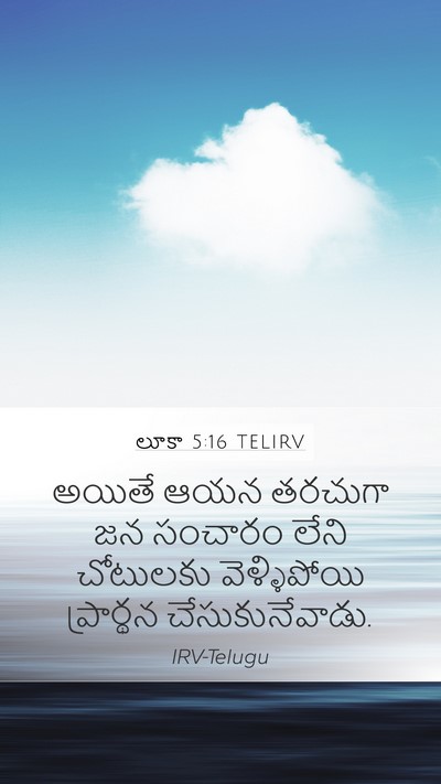 లూకా 5:16 TELIRV Mobile Phone Wallpaper - అయితే ఆయన తరచుగా - Mobile Bible Verse Wallpaper