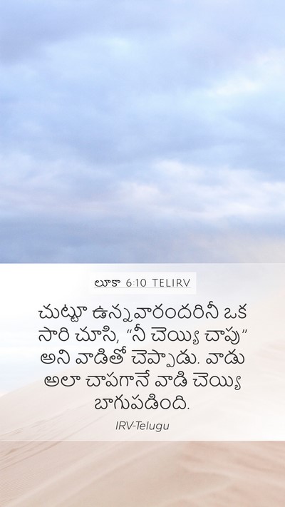 లూకా 6:10 TELIRV Mobile Phone Wallpaper - చుట్టూ - Mobile Bible Verse Wallpaper