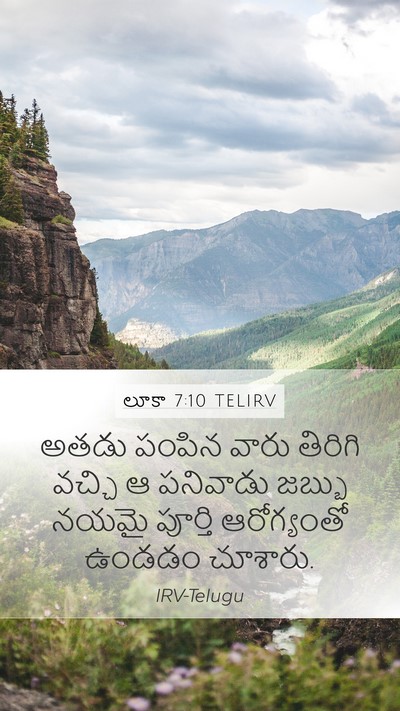 లూకా 7:10 TELIRV Mobile Phone Wallpaper - అతడు పంపిన వారు - Mobile Bible Verse Wallpaper