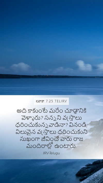 లూకా 7:25 TELIRV Mobile Phone Wallpaper - అది కాకుంటే మరేం - Mobile Bible Verse Wallpaper