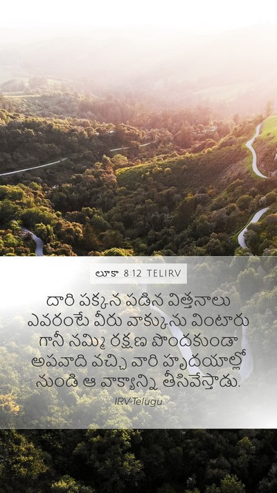 లూకా 8:12 TELIRV Mobile Phone Wallpaper - దారి పక్కన పడిన - Mobile Bible Verse Wallpaper