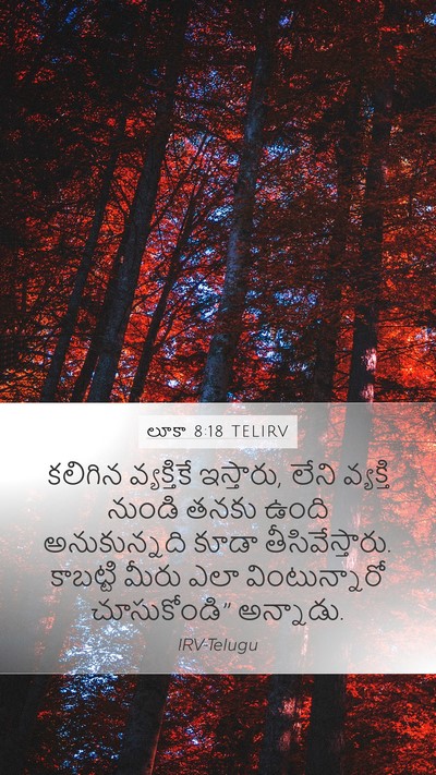 లూకా 8:18 TELIRV Bible Verse Image
