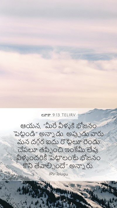 లూకా 9:13 TELIRV Mobile Phone Wallpaper - ఆయన, “మీరే వీళ్ళకి - Mobile Bible Verse Wallpaper