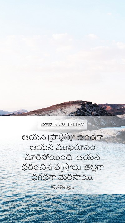 లూకా 9:29 TELIRV Bible Verse Image