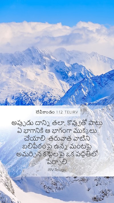 లేవీకాండం 1:12 TELIRV Mobile Phone Wallpaper - అప్పుడు దాన్ని - Mobile Bible Verse Wallpaper