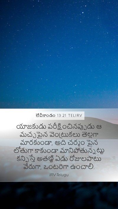 లేవీకాండం 13:21 TELIRV Mobile Phone Wallpaper - యాజకుడు - Mobile Bible Verse Wallpaper