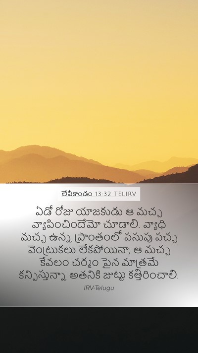 లేవీకాండం 13:32 TELIRV Mobile Phone Wallpaper - ఏడో రోజు యాజకుడు ఆ - Mobile Bible Verse Wallpaper