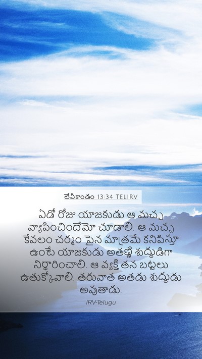 లేవీకాండం 13:34 TELIRV Bible Verse Image