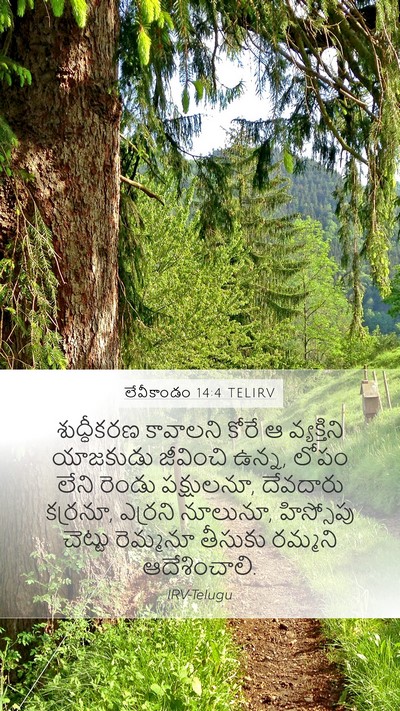 లేవీకాండం 14:4 TELIRV Bible Verse Image