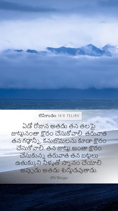 లేవీకాండం 14:9 TELIRV Bible Verse Image