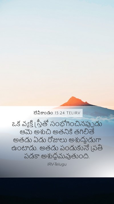 లేవీకాండం 15:24 TELIRV Mobile Phone Wallpaper - ఒక వ్యక్తి - Mobile Bible Verse Wallpaper