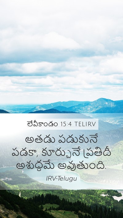 లేవీకాండం 15:4 TELIRV Mobile Phone Wallpaper - అతడు పడుకునే పడకా, - Mobile Bible Verse Wallpaper