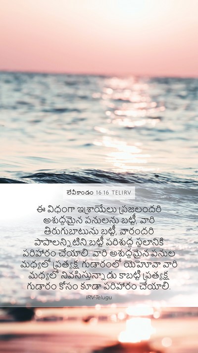 లేవీకాండం 16:16 TELIRV Bible Verse Image