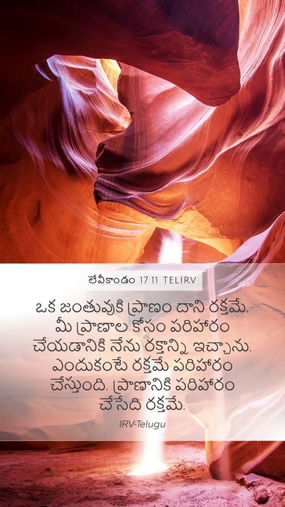 లేవీకాండం 17:11 TELIRV Bible Verse Image