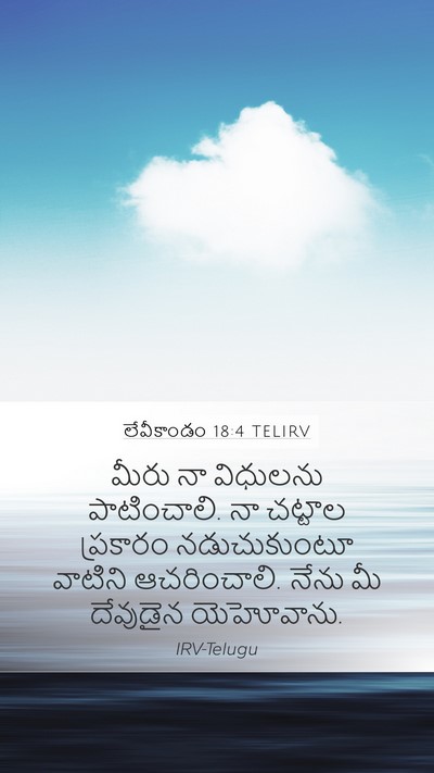 లేవీకాండం 18:4 TELIRV Mobile Phone Wallpaper - మీరు నా విధులను - Mobile Bible Verse Wallpaper